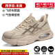 
Dinggu labor protection shoes for men's anti-smash and anti-puncture ultra-light soft sole breathable construction site work summer anti-odor mesh safety shoes ultra-light soft and comfortable--four season beige 42