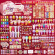 Qianqi Meng Kinder-DIY-Simulation Eis Dessert Cup Making Material Pack Play Set Creme Gum Guka Spielzeughandbuch DIY Ice Cream Cup erhalten eine dreischichtige Aufbewahrungsbox (Asien, Fokus auf [3146diy Box Pack]