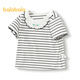 Balabala children's clothing baby short-sleeved girls T-shirt children's tops 2025 summer clothing with embroidery inside the shoulder 208225117016