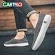 Cartelo toile chaussures pour hommes 2025 Été paresseux hommes Chaussures en tissu décontracté pour hommes Solide douce vieille chaussures en tissu pour hommes gris 6628-canvas respirant 40 standard de chaussure de sport