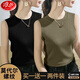 Gilet à cou rond de Langsha pour les femmes portant un haut de base sans manches Slim et Slim Slim Fit et mince.