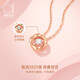 Love Promise Beating Heart Rose Gold Necklace Women's 2025 New Light Luxury Niche High-Sense Girlfriend Wife Birthday Gift