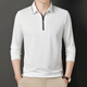 Playboy (Playboy) Ice Seide Schnelltrocknendes Longe-Longe-T-Shirt mit Reißverschluss Frühling und Sommer mittleren Alters mit halbärmeligem Daddy Top Polo-Hemd 6621 Weißer XL 175 (135-155jin [Jin gleich 0,5 kg]))