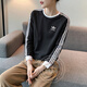 
Adidas Clover Men's and Women's Clothing 2025 Summer New Couple Slim Long Sleeve T-shirt Cotton Breathable Casual Sportswear Black/IA4877 M