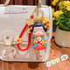 Orange egg tart cartoon national trend Tang Dynasty ladies keychain women's bag pendant car keychain school bag hanging decoration small gift Tang Ladies keychain-Wanyue