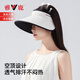 Yalu sun hat women's summer anti-UV large brim face-covering sun hat showing face small hollow top sun hat