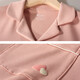caser凯撒caser女磨绒家居服春秋冬羊绒蛋白翻领长袖长裤睡衣BI51-3886 丝绒红 2XL 170