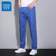 真维斯户外运动 JEANSWEST OUTDOOR真维斯牛仔裤男夏季冰丝薄款天丝莱赛尔2024新款休闲直筒宽松长裤 jih9903浅蓝色 28