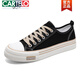 Cartelo Tolevas Chaussures Spring and Automne Chaussures en tissu respirant Chaussures masculines 2025 Nouveau étudiant à la mode et polyvalent Sports et chaussures de planche décontractées A1391 Rice noir 40