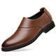 Classic Car Herren Lederschuhe echtes Leder atmungsaktives Geschäft formelle Lederschuhe Männer junge und mittlere Männerschuhe speicherte Zehenabdeckungen weiche Soles Schuhe Männer 3527 Brown 38