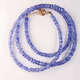 Li Shen S925 silver gold plated natural tanzanite exquisite design necklace small size