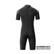 OUZO wetsuit men's 1.5mm short-sleeved shorts one-piece back zipper sun protection surfing suit jellyfish suit winter swimsuit black gray 2XL