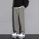 WHIM NASA Loose Large Size Pants Men's Spring and Autumn New Sports Straight Casual Pants Plus Fat and Larger Fashion Fat Guard Pants Black 5XL (190-215Jin Jin is equal to 0.5kg)