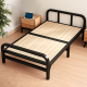 Jingju Klappbett Einbett Lunchbett Nickerchen Bett Camp Bett Krankenhaus Haus mit Hartbrettbett Eisenbett [Stille Verstärkung] 1.2*2 m BGC866