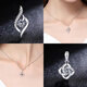 Fat Donglai same style selection Pt950 platinum pendant for women 18K moissanite diamond single pendant not included Pt950-lucky four-leaf clover single pendant