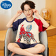 Disney children's pajamas boy Cerro short-sleeved 2025 new summer pure cotton baby boy home clothes medium large children thin N682 Brae chooses armor form [new style] 170 10 sizes [103-112cm/40Jin [Jin equals 0.5 kg]]