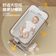 
ANGI BABY crib multi-function folding bed spliced large bed movable baby shaker newborn sleeping artifact beige [diaper table + coconut palm pad + mosquito net] crib spliced large bed mobile crib newborn
