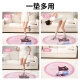 Wankai Jump Seil Stoßdämpfung Matte verdickte Anti-Rutsch-Sound-Isolierung runder Teppich Kinder Tanzmatte Innenfitness Sport Yogamatte Süßes rosa Cartoon Jump Seil Matte 130*130