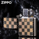 ZIPPO original lighter genuine windproof black ice plaid men's personal lettering Black ice plaid 3 [new machine oil-free] DY9902ZB