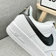 AJ Site Web officiel 丨 Brand Code Break 丨 Chaussures pour hommes Air Force No. 1 Chaussures de hauteur intérieure pour les chaussures pour hommes et femmes pour hommes, blancs, noirs et or 41 (255 mm)