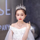 Shijun (SHIJUN) European and American retro crystal handmade crown crown headdress for children and girls' crown three-piece birthday performance silver crown