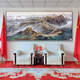 欧肯尼江山万里长城画靠山图办公室字画背景墙装饰壁画客厅国画山水挂画 万里长城CT-3892 180*80cm有机玻璃成品95客户选