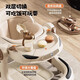 
Minghuitong walker anti-o-leg baby 2025 hand-pushed walker anti-rolling baby 6 to 18 months folding walker top version - Light luxury coffee - dining plate/music/foot pad/push handle