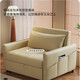 Xinfu Qiaojiang Cream Style Folding Sofa Bed Integrated Two-Purpose Multi-Function Small Apartment Living Room Single Sofa Bed 2025 New Napa Leather Fabric/45D High Resilience Sponge + Latex 1.06m Wide Telescopic Folding Sofa Bed