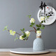 MPPMCK Zen Chinese style simulation flower living room decoration flower arrangement entrance hall fake plum blossom peach blossom floor ornaments linen rope white vase