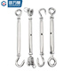 Guwanji 304 stainless steel closed body flower basket screw tensioner wire rope tightener rope tightener hook ring tightening turnbuckle bolt M4 (hook ring) 304 open body