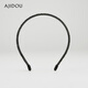 AJIDOU Aji bean headband women's fashionable bright sparkling crystal fine hairband simple versatile hair accessories birthday gift for girlfriend black 1 piece