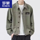 Romonjacke Herren Frühling und Herbst 2025 Neues Hemd Revers Herbst Herren Work Jacke Frühherbst-Jacke Top [Upgrade-Version] K1883 Black M [Empfohlen 90-120 Jin [Jin ist gleich 0,5 kg]]