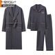 Modal Pajamas Pajamas Autumn e invierno Algodón puro Conjunto de algodón en espesas de aire caliente Mezzanine de color camisón de gran tamaño KK6296-3 piezas Set 3xl [altura 180-185, 165-189Jin [Jin equivale a 0.5 kg]]