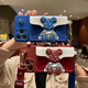 
OppoReno12/13pro mobile phone case A96 crossbody reno9/10 coin wallet findx7 trendy brand reno8/7 violent bear a93s lanyard a72 Klein blue Klein blue violent bear card bag + crossbody OPPOA92s