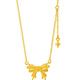 Saturday blessing rose bow gold necklace women's gold pendant birthday gift price A0613907 about 3.64g