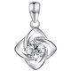 Fat Donglai same style selection Pt950 platinum pendant for women 18K moissanite diamond single pendant not included Pt950-lucky four-leaf clover single pendant