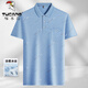 
Woodpecker (TUCANO) Middle-aged Men's Lapel Short Sleeve T-shirt Daddy Summer Versatile Polo Shirt Middle-aged and Elderly Ice Silk Half Sleeve Male Old Man Ice Silk-9851 Gray Real Pocket M 48/165