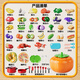 
Sugar rice fruit cut Le children's toys peelable vegetables big persimmon storage can bite boys and girls gifts