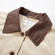 Xiangying British Academy Style Caki Windbreaker para mujeres 2025 Spring New Contrasting Lapel Mid-Long Longitud Casual Caki M