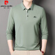 皮尔卡丹（pierre cardin）品牌纯棉长袖T恤男士中青年时尚POLO体恤衫休闲打底亲肤卫衣男装t 6625浅咖 L 170建议115-135斤