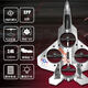 
EO-22 six-axis drone F22 fighter fixed-high hover stunt fixed-wing foam remote-controlled aircraft EO-22 fighter [Silver]