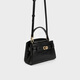 
CHARLES/KEITH crocodile pattern Kelly bag portable crossbody wedding bag women's bag birthday gift CK2-50270880-1 Black S