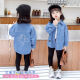 Snoopy [1283 rachat] Girls Denim 2025 Vêtements de printemps Nouveaux chemises pour enfants décontractés et à la mode