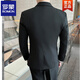 ROMON Casual Suit Men's Slim Business Professional Formal Korean Groomsmen's Dress Groom's Suit Jacket Two-button Suit L (105-115Jin Jin equals 0.5kg)