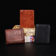 Yayue masculina billetera retro negocio múltiples cartas PU breve para hombres prácticas puede almacenar el regalo del día del padre 211 triple pliegue café