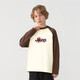 Jeep Children's Clothing Boys Camiseta 2025 Spring and Autumn New Style For Children Girls mangas largas y niños grandes Versátiles simples mangas largas casuales NT3892 metros marrones 130 cm [Altura sugerida 125-135]