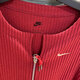 耐克（NIKE）外套女装春秋款V领修身鱼骨收腰运动服长T恤上衣 HV8459-677暗红 M