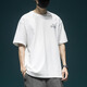 Baumwoll High-End schwere kurzärmelige T-Shirt Herren Lose großartigen halbärmeligen T-Shirt im Sommer New American Modemarke gedruckt Top HST1517 Khaki Kurzärärmel