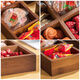 Dried fruit plate living room storage box dust-proof tea table snack snack plate snack compartment storage box walnut color six-square grid 1