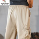 Woodpecker (TUCANO) work pants for men spring and summer new multi-pocket labor-saving foot pants loose large size wear-resistant fashion brand casual long pants for men 2-pair [black + khaki] XL 120-135Jin [Jin equals 0.5 kg]